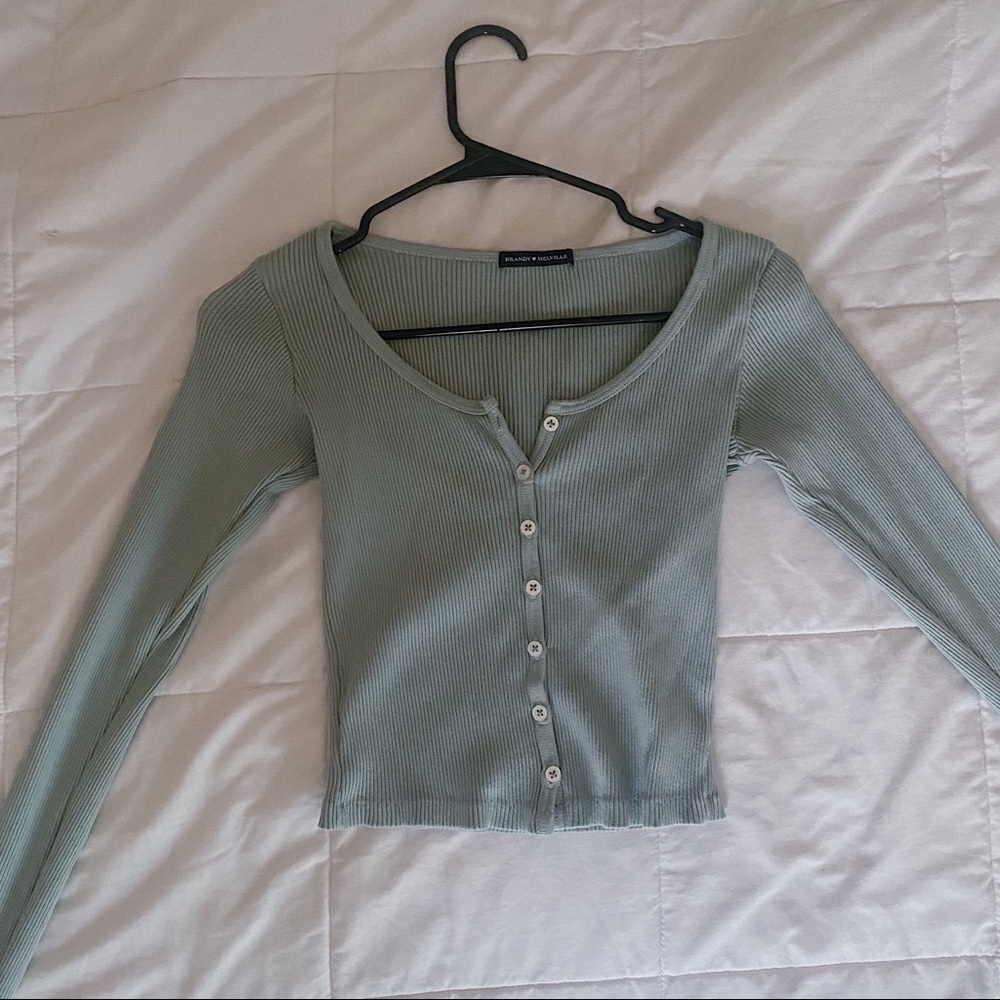 BRANDY MELVILLE Zelly Top in Sage Green